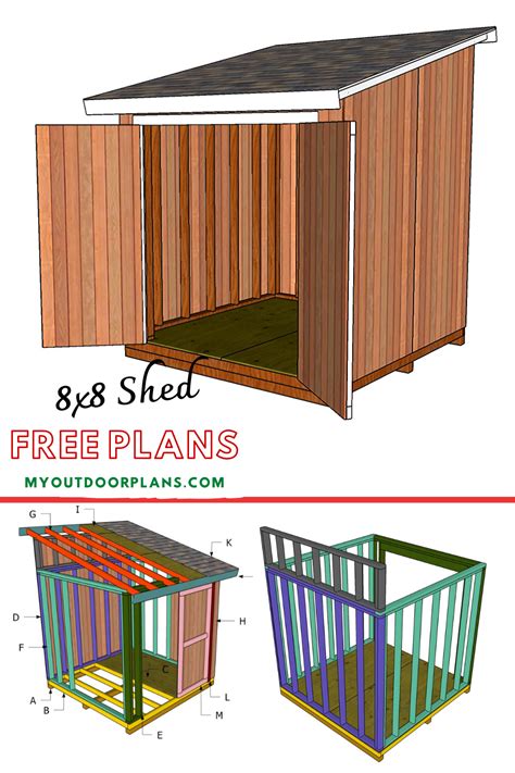 You will be able to assemble a spacious tool shed on your yard utilizing these 88 garden shed building plans blueprints within a few days. . 8x8 lean to shed plans